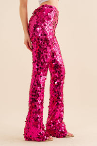 Square Disc Sequin Pants