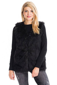 Angora Fur Vest with Hook
