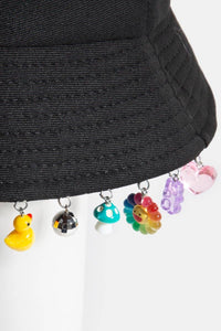 Assorted Charms Dangle Bucket Hat