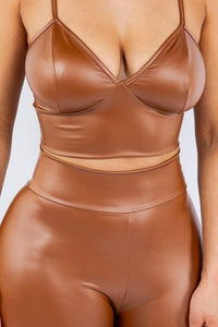 Metallic Cropped Top