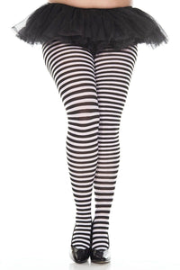 Plus Size Striped Tights