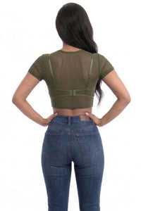 Mesh Sheer Crop Top