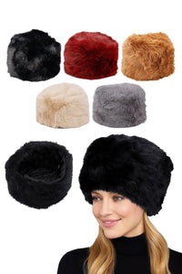 Soft Shaggy Faux Fur Papakha Cossack Hat