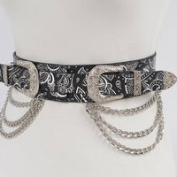 Two Buckle Chain Waist Belt