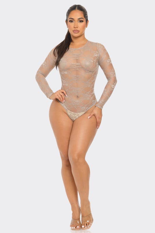 Mesh Bodysuit Print