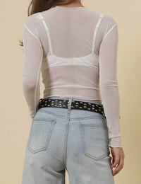 Sheer Mesh Crop Top