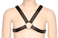 Chest Harness - Cross-Chest PVC Vegan Leather