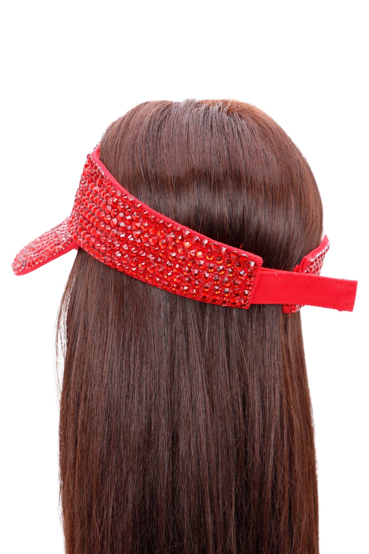 Rhinestone Velcro Back Visor
