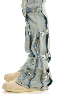 BUCKLE FLARE PANTS/JEANS