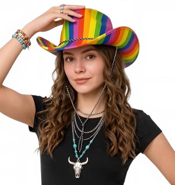 Rainbow Cowboy Hat