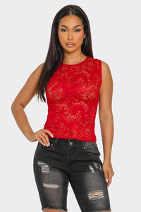 Lace Sleeveless Top