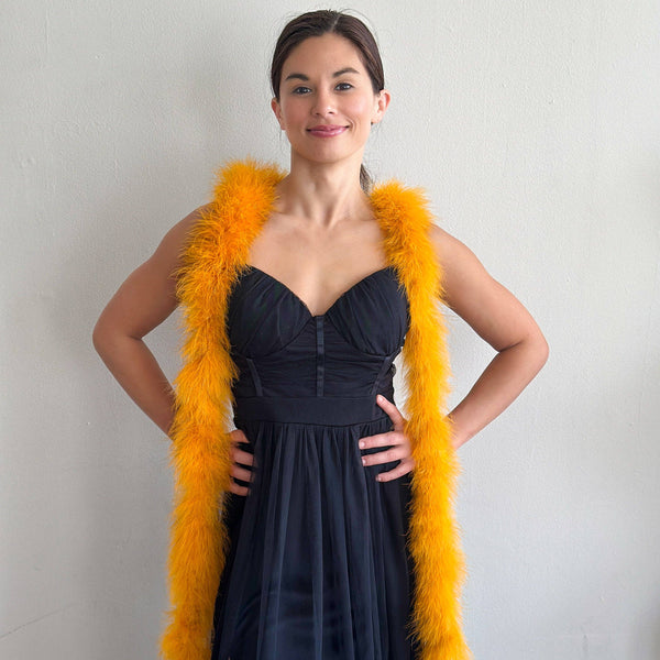 Full Marabou Feather Boa - Marigold