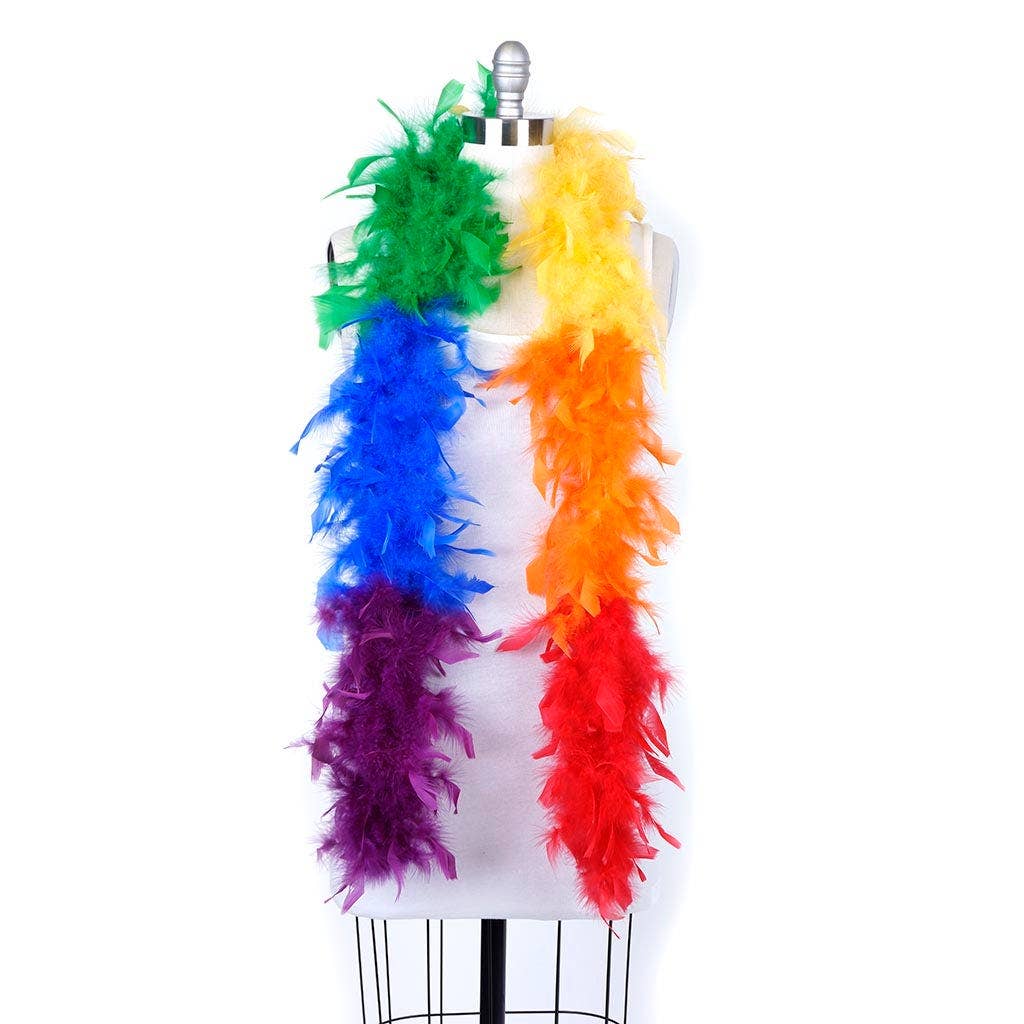 Feather Boa - Lightweight - Rainbow Sectional
