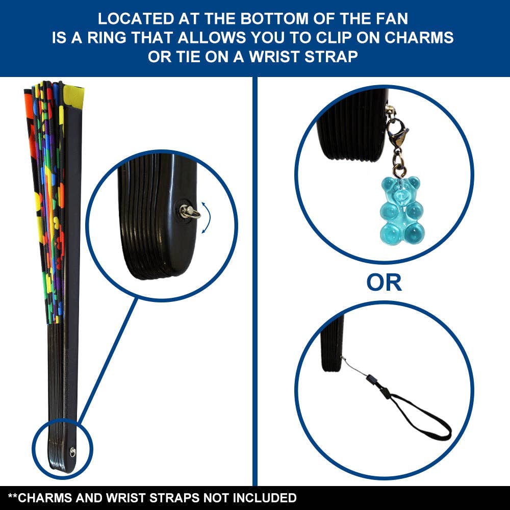 Rainbow Love X-Large Hand Fan