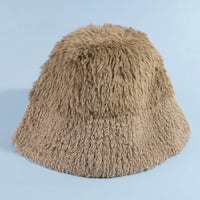 Mixed Faux Fur Loose Bucket Hat