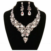 Vine Rhinestone Necklace Set