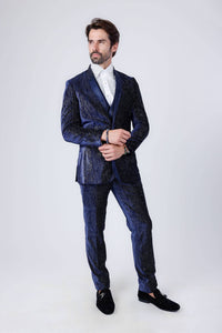 Men's Velvet Fabric Glitter Pant