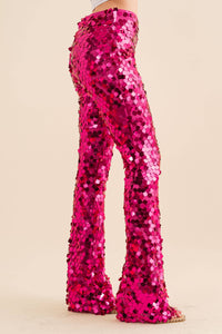 Square Disc Sequin Pants