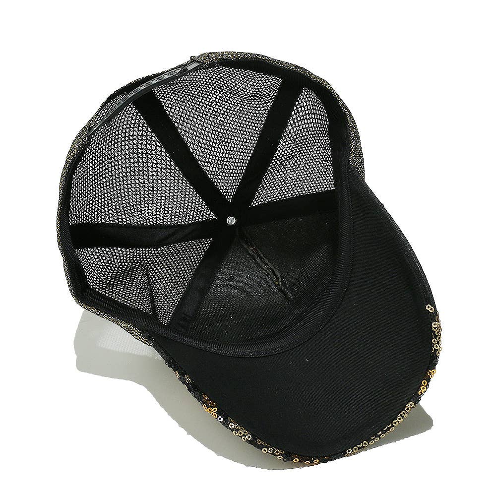 Party sequin leopard hat baseball cap