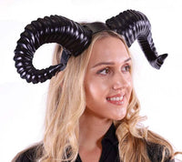 Black Ram Horns Headband