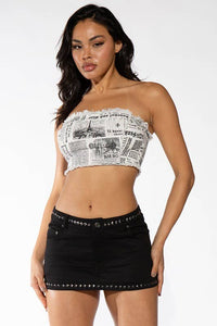 Studded Edge Mini Skirt