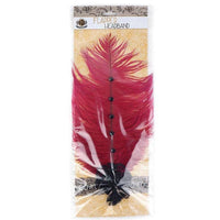 Ostrich Flapper Headband Burgundy/Grey/Black