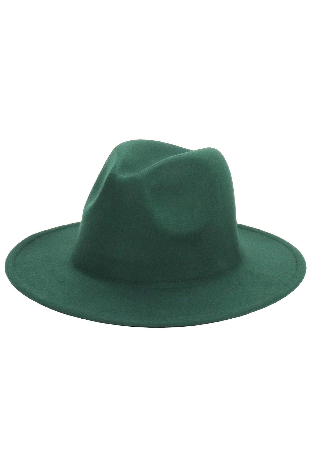 Solid Plain Standard Brim Felt Rancher Hat