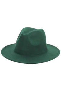 Solid Plain Standard Brim Felt Rancher Hat