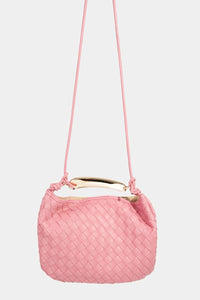Faux Leather Basket Weave Handbag