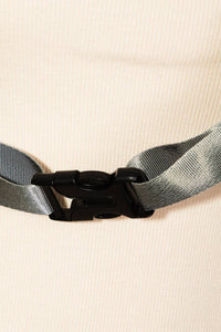 Sequin Front Single Zipper Fanny Pack