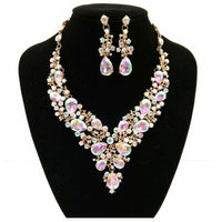 Vine Rhinestone Necklace Set