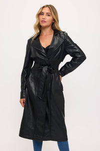 Neo Luxe Leather Trench