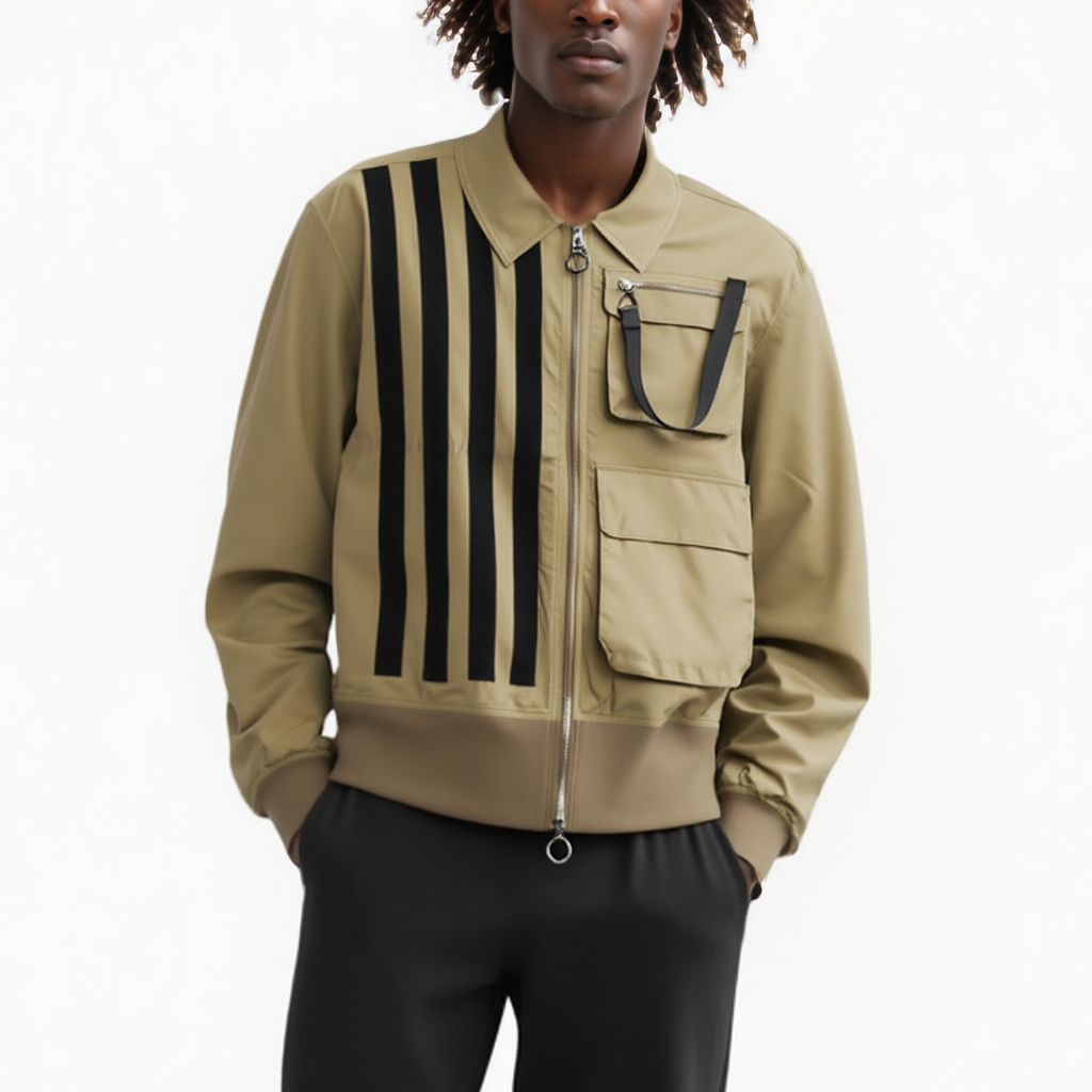 Men's Bellow Flap Pockets jacket in Khaki