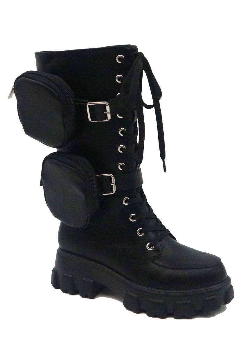 Pouches Knee High Boots