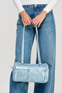 Mini Pocket Glossy Barrel Bag