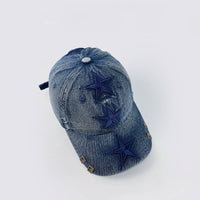 Retro Raised Star Embroidery Baseball Cap