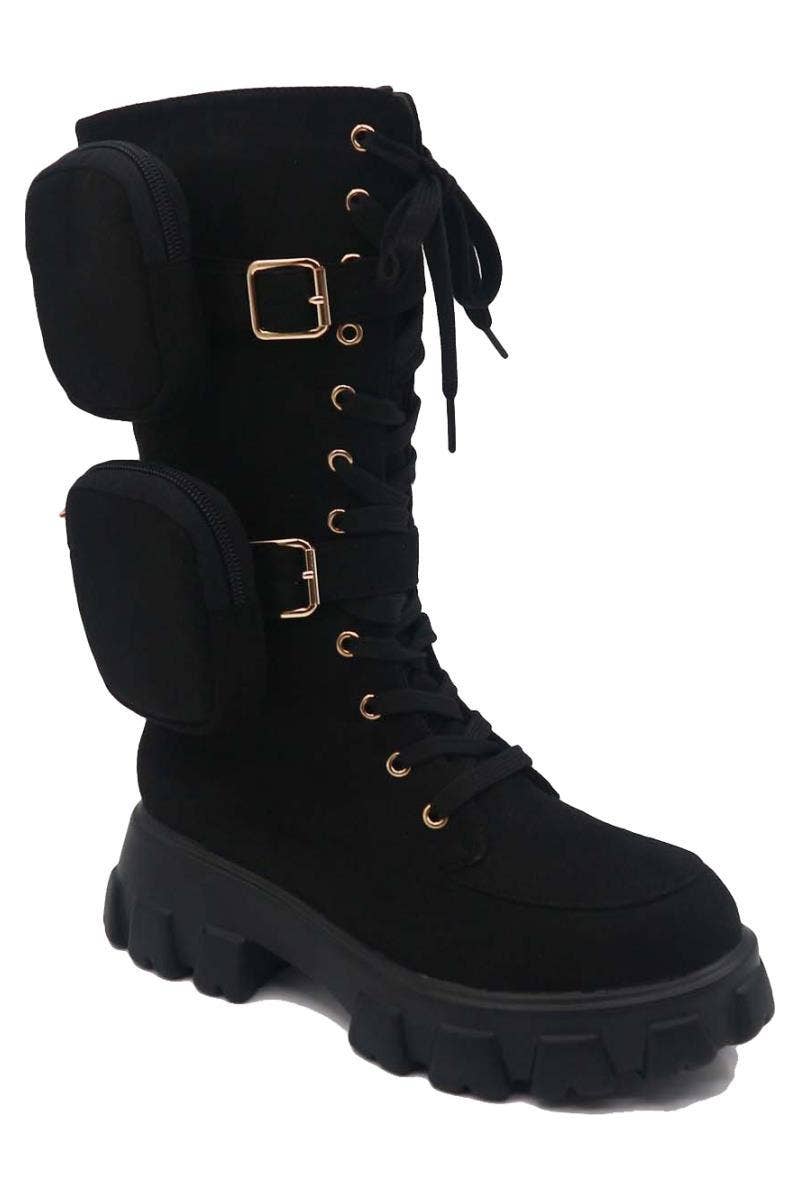 Pouches Knee High Boots
