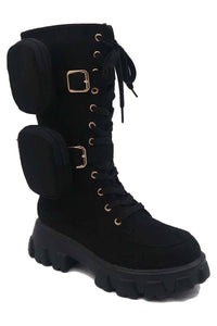 Pouches Knee High Boots