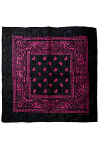 Classic Paisley Print Square Cotton Bandana