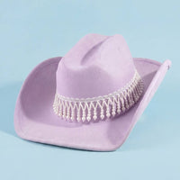 Pearl Fringe Band Cowboy Hat