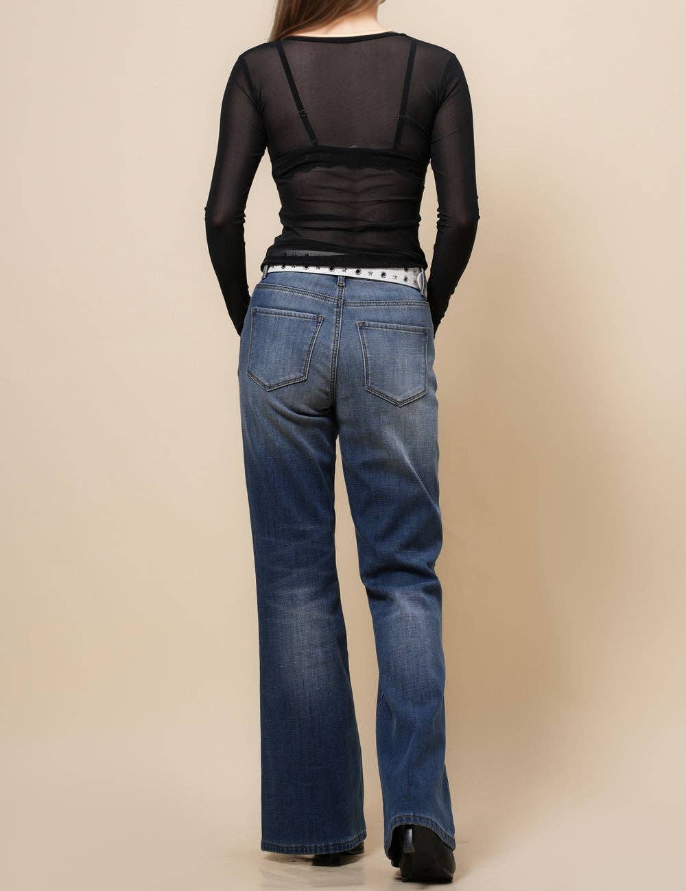 Ladies Round Neck Sheer Top