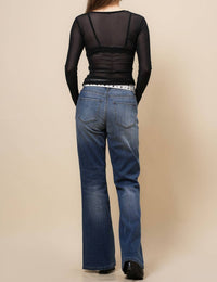 Ladies Round Neck Sheer Top
