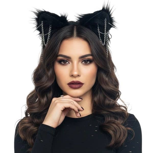 Black Furry  Ears
