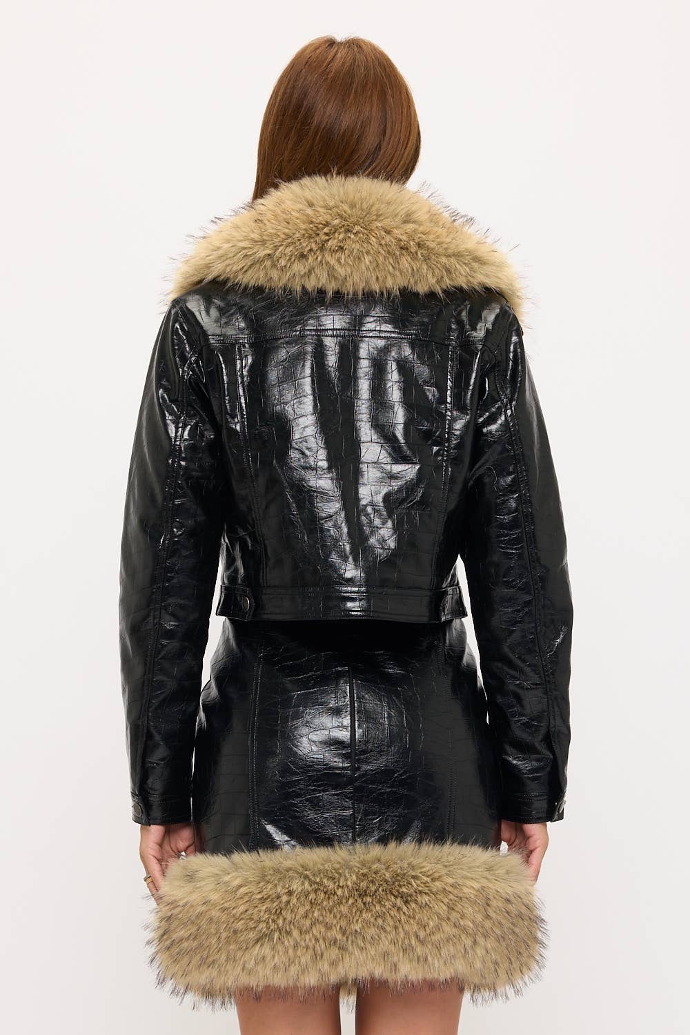 Croc Skirt & Jacket Set