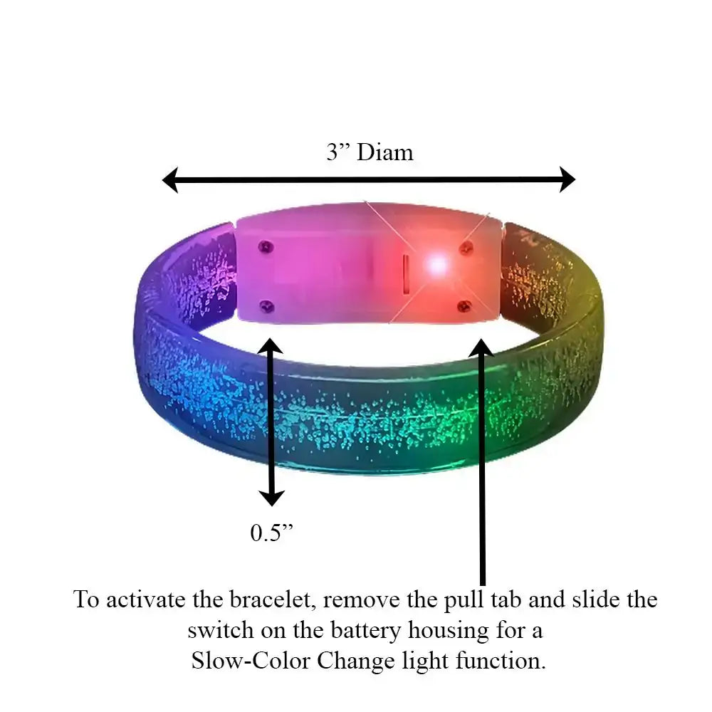 Bubble Bangle Bracelet Multicolor Slow Changing LEDs