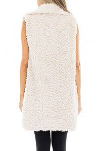 Satin Lined Faux Fur Vest