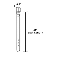 Wide Studded Vegan Leather With Chain Drape Belt