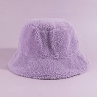 Solid Sherpa Teddy Fleece Bucket Hat