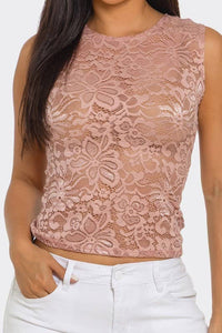 Lace Sleeveless Top