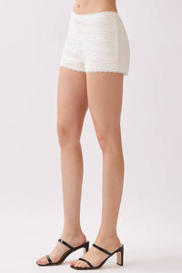 STRETCH FRILL LACE SHORTS